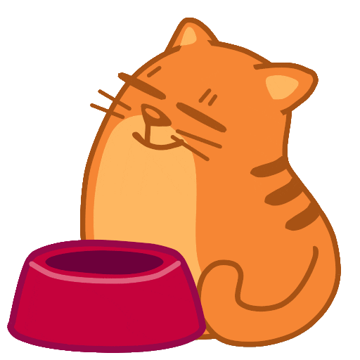 cartoon orange cat